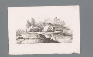 Pohled na dům na řece Principy krajiny (název série) Principles de paysages (název série) od Paulus Lauters