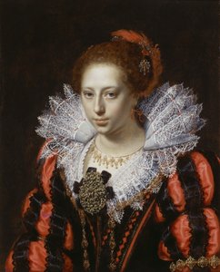Portrét mladé dámy, kolem roku 1620 od Paulus Moreelse