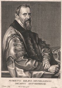 Aubertus Mireus z Bruselu, děkan z Antverp od Paulus Pontius
