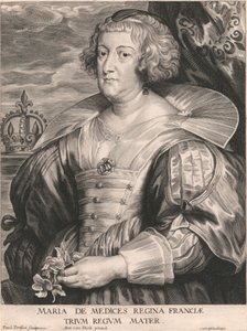 Marie de Medicis, královna Francie, matka tří králů od Paulus Pontius