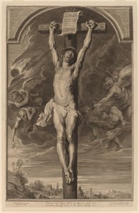 Kristus na kříži od Paulus Pontius, after Sir Peter Paul Rubens