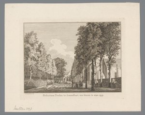 Pohled na Doelen v Amersfoortu Střelci Doelen v Amersfoortu k vidění zevnitř. 1759 (název na objektu)