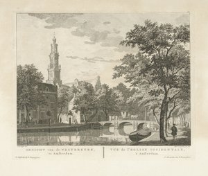 Pohled na Westerkerk a Westerhal, při pohledu z Keizersgracht Pohled na Westerkerk v Amsterdamu / Vue de l