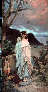 ""Medusa"" Zobrazení jedné z Gorgon s hypnotickým pohledem - Obraz Pavla Alexandroviče Svedomského (1849-1904) 1882 Státní Treťjakovská galerie, Moskva