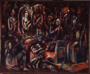 "La Fete des Rois" (Svátek králů) Obraz Pavla Nikolajeviče Filonova (1883-1941) 1913 Státní ruské muzeum, Petrohrad od Pawel Nikolajewitsch Filonow
