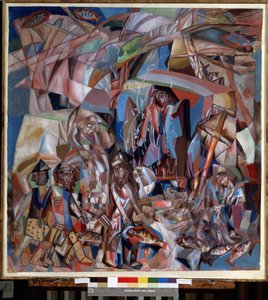 "Rybářský člun" (Rybářský člun) Malba Pavla Nikolajeviče Filonova (1883-1941) 1913-1914 Státní ruské muzeum, Petrohrad od Pawel Nikolajewitsch Filonow