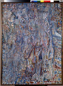 ""Postavy"" (lidé) Malba Pavla Nikolajeviče Filonova (1883-1941) 1930 Státní ruské muzeum, Petrohrad