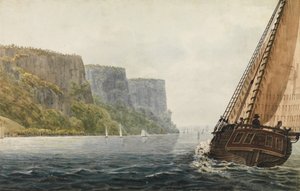 Packet Mohawk of Albany Passing the Palisades, 1811-ca. 1813. od Pavel Petrovic Svin