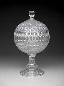 Kompot obalený "Argus", cca 1855-75 (lisované sklo) od Pears and Co. Pittsburgh Bakewell