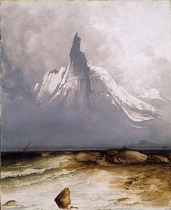 Stetind v mlze od Peder Balke