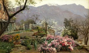 Květná zahrada poblíž Bellagio od Peder Monsted