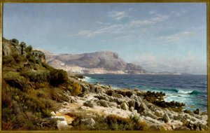 Pobřeží poblíž Monte Carla od Peder Monsted