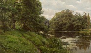 P.Mönsted, letní den u vody od Peder Monsted