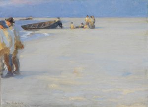 Rybáři na severní pláži ve Skagenu. Letní večer od Peder Severin Krøyer