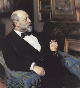 Portrét výrobce tabáku Heinricha Hirschsprunga. Zakladatel sbírky. od Peder Severin Krøyer