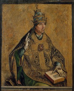 le Pape Gregoire Ier le Grand - Svatý Řehoř Veliký - Berruguete, Pedro (1450-1503) - c. 1495 - Olej na dřevě - 85,5x70 - Národní muzeum umění Katalánska, Barcelona od Pedro Berruguete