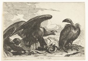 Sup a orel s hadem 1. des Aigles 2. Griffon (titul na předmětu) Ptáci ze zvěřince ve Versailles (název série)