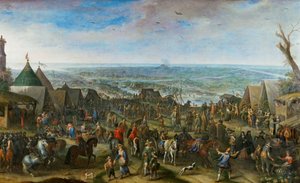 Vojáci v táboře (měď)