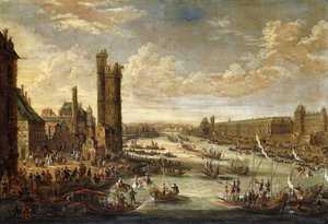 Pohled na Paříž při pohledu na Louvre a Tour de Nesle, 1671-77 od Peeter or Pieter Bout