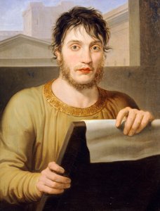 Giuseppe Guizzardi v antických šatech, Pelagius Palagi (1775-1860), olej na plátně, 60x47 cm od Pelagio Palagi