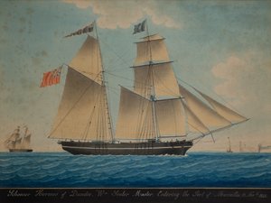 Škuner Hermes z Dundee Vstup do Marseille od Pelligure Pelligure