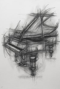 Grand Piano, 2005 (uhl na papíře)