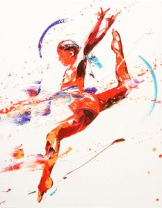 Gymnast Two, 2010 (olej na plátně)