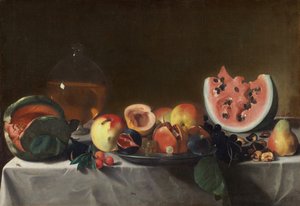 Zátiší s ovocem a karafou, c. 16101620. od Pensionante del Saraceni