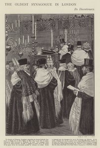 Dvousté výročí španělské a portugalské synagogy, nejstarší synagogy v Londýně (litho)