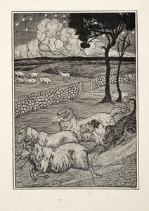 Psí zloděj ovcí, ze Sto anekdot o zvířatech, hospoda. 1924