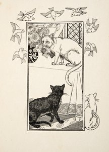 Jedinečná interpozice, od Sto anekdot o zvířatech, pub. 1924 (rytina)