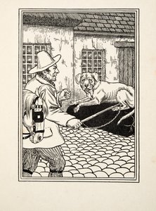 Immovable Fidelity, od Sto anekdot o zvířatech, hospoda. 1924 od Percy J. Billingshurst