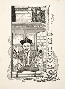 Mimika, ze Sto anekdot o zvířatech, hospoda. 1924 (rytina) od Percy J. Billingshurst