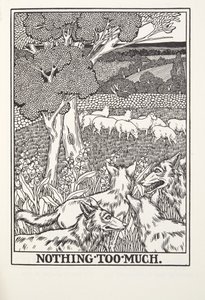 Nic Too Much, od Fontaine Fables, hospoda. 1905 (rytina) od Percy J. Billingshurst