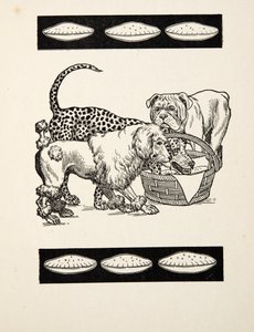 O dvou zlých, kteří si vybírají nejméně, ze Sto anekdot o zvířatech, hospoda. 1924 (rytina) od Percy J. Billingshurst
