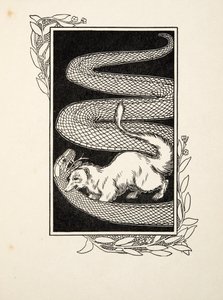 Snake Destroyers, od Sto anekdot o zvířatech, hospoda. 1924 (rytina) od Percy J. Billingshurst