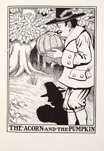 Žalud a dýně, z Fontaine Bajky, hospoda. 1905 od Percy J. Billingshurst