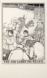 The Ass Carrying Relics, from Fontaine Fables, pub. 1905 (rytina) od Percy J. Billingshurst