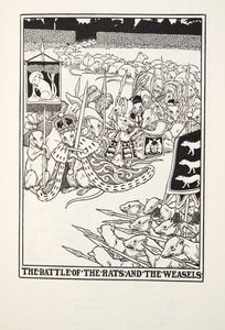 The Battle of the Rats and the Weasels, from Fontaine Fables, pub. 1905 od Percy J. Billingshurst