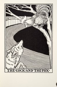 The Cock and the Fox, z Fontaine Fables, hospoda. 1905