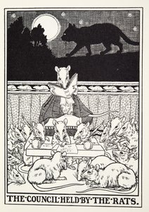 Rada držená krysami, z Fontainových pohádek, pub. 1905