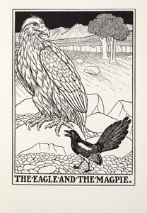 Orel a straka, z Fontaine Fables, hospoda. 1905
