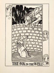 Liška ve studni, ze Sto bajek Ezopových, pub.1903