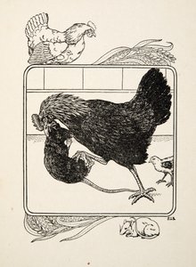 Hrdinství slepice, ze Sto anekdot o zvířatech, hospoda. 1924 od Percy J. Billingshurst