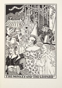 The Monkey and the Leopard, from Fontaine Fables, pub. 1905 od Percy J. Billingshurst