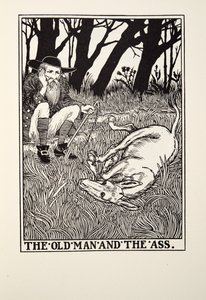 The Old Man and the Ass, from Fontaine Fables, pub. 1905
