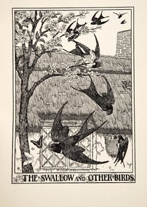 Vlaštovka a jiní ptáci, ze sta Ezopových bajek, pub. 1903