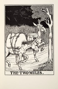 The Two Mules, from Fontaine Fables, pub. 1905