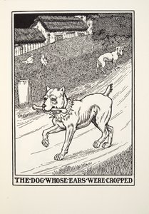 Pes, jehož uši byly kupírovány, z Fontaine Fables, hospoda. 1905