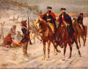 Washington A Lafayette V Valley Forge / Obraz Dunsmore. C. 1907. od Percy Moran